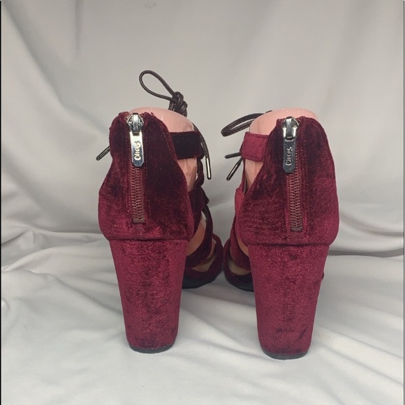 CIRCUS by SAM EDELMAN  Emilia Malbec Velvet Heels - Picture 6 of 10